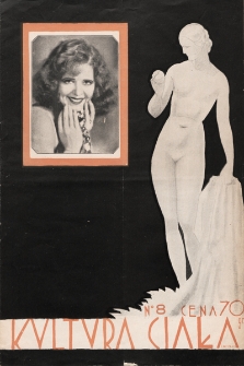 Kultura Ciała : miesięcznik ilustrowany poświęcony szerzeniu kultu zdrowia fizycznego i kosmetyce. 1930, nr 8