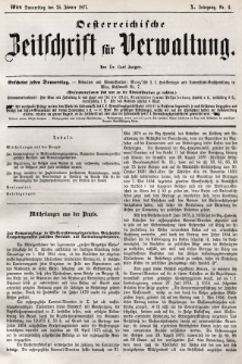 Oesterreichische Zeitschrift für Verwaltung. Jg. 10, 1877, nr 4