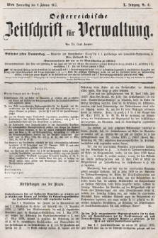 Oesterreichische Zeitschrift für Verwaltung. Jg. 10, 1877, nr 6