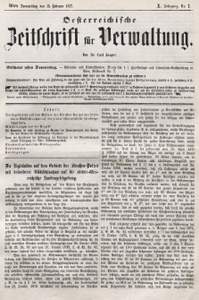 Oesterreichische Zeitschrift für Verwaltung. Jg. 10, 1877, nr 7
