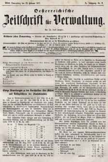 Oesterreichische Zeitschrift für Verwaltung. Jg. 10, 1877, nr 8