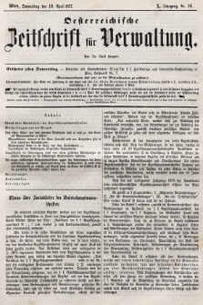 Oesterreichische Zeitschrift für Verwaltung. Jg. 10, 1877, nr 16