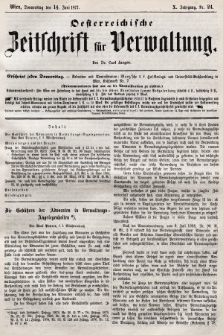 Oesterreichische Zeitschrift für Verwaltung. Jg. 10, 1877, nr 24