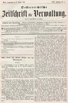 Oesterreichische Zeitschrift für Verwaltung. Jg. 13, 1880, nr 3
