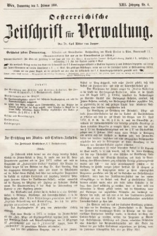 Oesterreichische Zeitschrift für Verwaltung. Jg. 13, 1880, nr 6