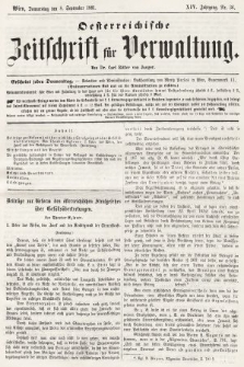 Oesterreichische Zeitschrift für Verwaltung. Jg. 14, 1881, nr 36