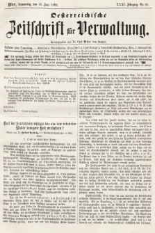 Oesterreichische Zeitschrift für Verwaltung. Jg. 31, 1898, nr 26