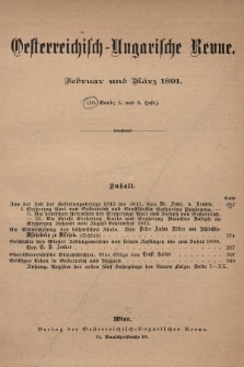 Oesterreichisch-Ungarische Revue. Jg. [5], 1891, Bd. 10, Heft 5 und 6