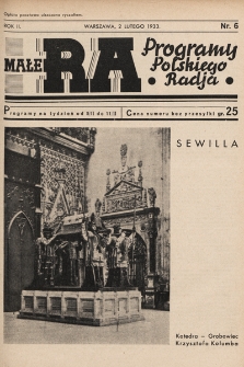 Małe RA : programy Polskiego Radja. R. 2. 1933, nr 6