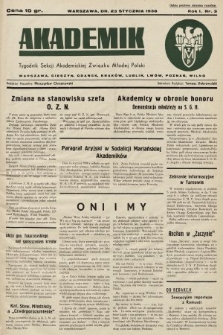 Akademik : tygodnik Sekcji Akademickiej Związku Młodej Polski. R. 1, 1937, nr 3