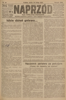 Naprzód : organ Polskiej Partyi Socyalistycznej. 1920, nr  44 [nakład skonfiskowany]