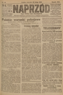 Naprzód : organ Polskiej Partyi Socyalistycznej. 1920, nr  49
