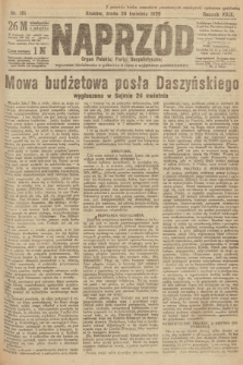 Naprzód : organ Polskiej Partyi Socyalistycznej. 1920, nr  101