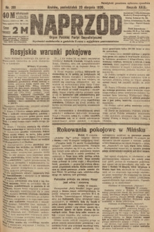 Naprzód : organ Polskiej Partyi Socyalistycznej. 1920, nr  201