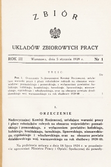 Zbiór Układów Zbiorowych Pracy. 1939, nr 1