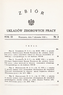 Zbiór Układów Zbiorowych Pracy. 1939, nr 2