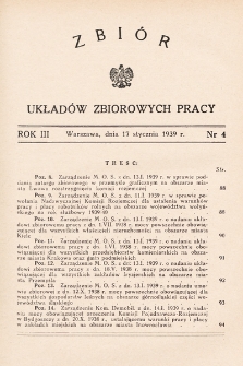 Zbiór Układów Zbiorowych Pracy. 1939, nr 4
