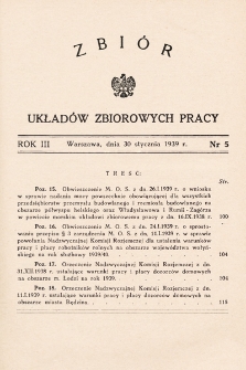 Zbiór Układów Zbiorowych Pracy. 1939, nr 5