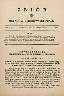 Zbiór Układów Zbiorowych Pracy. 1950, nr 2