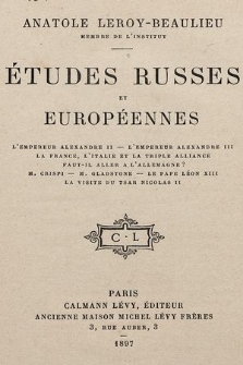 Études russes et européennes