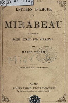 Lettres d'amour de Mirabeau