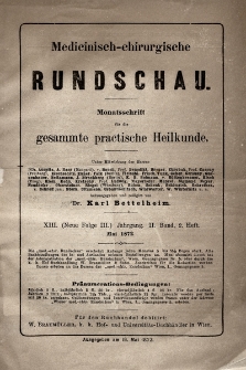 Medizinisch-Chirurgische Rundschau. 1872, Band II, Heft 2