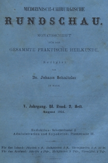 Medizinisch-Chirurgische Rundschau. 1864, Band III, Heft 2