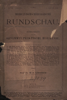 Medicinisch-Chirurgische Rundschau. 1892, Heft 1