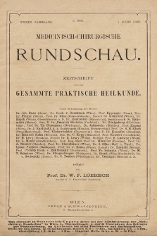 Medicinisch-Chirurgische Rundschau. 1892, Heft 5
