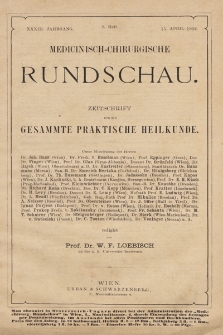 Medicinisch-Chirurgische Rundschau. 1892, Heft 8