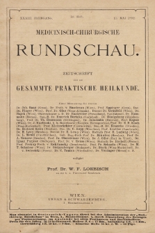 Medicinisch-Chirurgische Rundschau. 1892, Heft 10