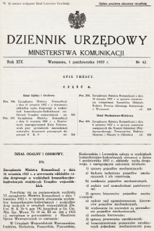 Dziennik Urzędowy Ministerstwa Komunikacji. 1937, nr 42