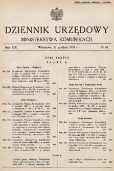 Dziennik Urzędowy Ministerstwa Komunikacji. 1937, nr 66
