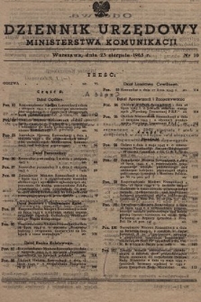 Dziennik Urzędowy Ministerstwa Komunikacji. 1945, nr 10
