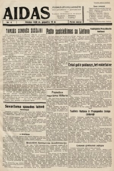 Aidas : vilniaus lietuvių laikraštis eina antradieniais ir penktadieniais : duoda nemokamus priedus ūkininkams-„ūkininką, Vaikams-”Varpelį. 1938, nr 4