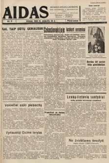 Aidas : vilniaus lietuvių laikraštis eina antradieniais ir penktadieniais : duoda nemokamus priedus ūkininkams-„ūkininką, Vaikams-”Varpelį. 1938, nr 8