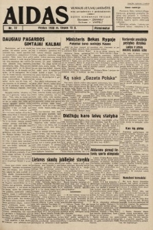Aidas : vilniaus lietuvių laikraštis eina antradieniais ir penktadieniais : duoda nemokamus priedus ūkininkams-„ūkininką, Vaikams-”Varpelį. 1938, nr 22