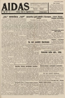 Aidas : vilniaus lietuvių laikraštis eina antradieniais ir penktadieniais : duoda nemokamus priedus ūkininkams-„ūkininką, Vaikams-”Varpelį. 1938, nr 33