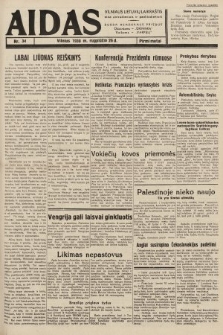 Aidas : vilniaus lietuvių laikraštis eina antradieniais ir penktadieniais : duoda nemokamus priedus ūkininkams-„ūkininką, Vaikams-”Varpelį. 1938, nr 34