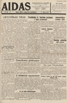 Aidas : vilniaus lietuvių laikraštis eina tris kartus savaitėje : duoda nemokamus priedus ūkininkams-„ūkininką”, Vaikams-„Varpelį”. 1938, nr 54