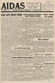 Aidas : vilniaus lietuvių laikraštis eina tris kartus savaitėje : duoda nemokamus priedus ūkininkams-„ūkininką”, Vaikams-„Varpelį”. 1938, nr 59