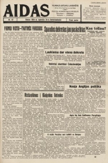 Aidas : vilniaus lietuvių laikraštis eina tris kartus savaitėje : duoda nemokamus priedus ūkininkams-„ūkininką”, Vaikams-„Varpelį”. 1938, nr 67