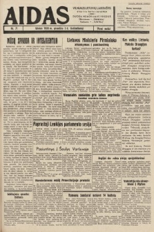 Aidas : vilniaus lietuvių laikraštis eina tris kartus savaitėje : duoda nemokamus priedus ūkininkams-„ūkininką”, Vaikams-„Varpelį”. 1938, nr 71