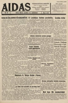 Aidas : vilniaus lietuvių laikraštis eina tris kartus savaitėje : duoda nemokamus priedus ūkininkams-„ūkininką”, Vaikams-„Varpelį”. 1938, nr 75