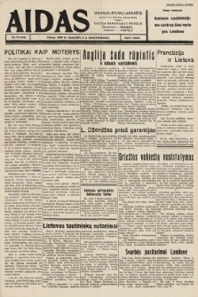 Aidas : vilniaus lietuvių laikraštis eina tris kartus savaitėje : duoda nemokamus priedus ūkininkams-„ūkininką”, Vaikams-„Varpelį”. 1939, nr 41