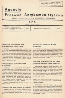 Agencja Prasowa Antykomunistyczna : APA. 1937, nr 53