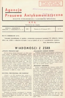 Agencja Prasowa Antykomunistyczna : APA. 1937, nr 76