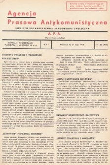Agencja Prasowa Antykomunistyczna : APA. 1938, nr 22