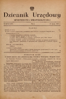 Dziennik Urzędowy Ministerstwa Sprawiedliwości. 1947, nr 6