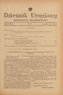 Dziennik Urzędowy Ministerstwa Sprawiedliwości. 1947, nr 11